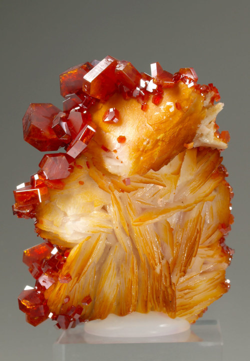 Vanadinte on Barite - Coud'a, Mibladen, Khénifra, Meknès-Tafilalet, Morocco