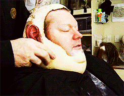 rmlupins-deactivated20140813:  Dean O’Gorman talking about Stephen Hunter’s prosthetic