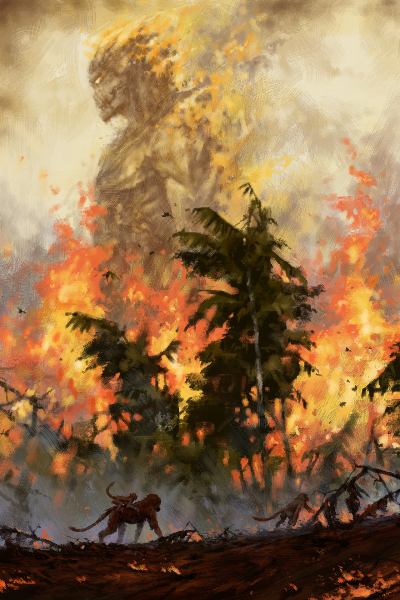 jakubrozalski:  “ The fire demon of the rainforests  “As you know, I rarely refer