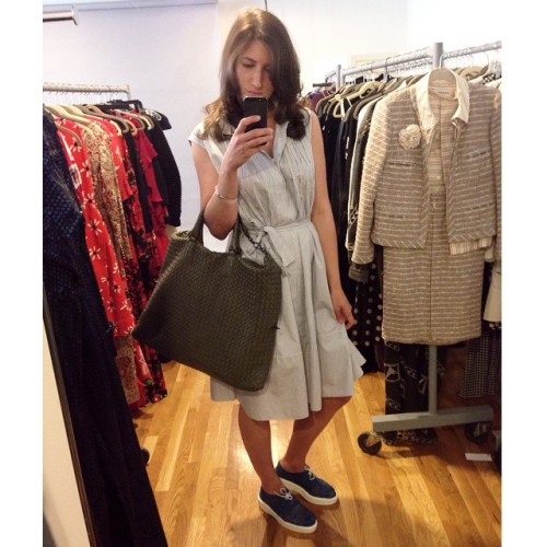 #ootd #nyfw #marni #dress #robertclergerie #shoes @bottegaveneta #grey #leather #bag #stillsummer in #NYC #staycool #instastyle #instafashion #inspiration