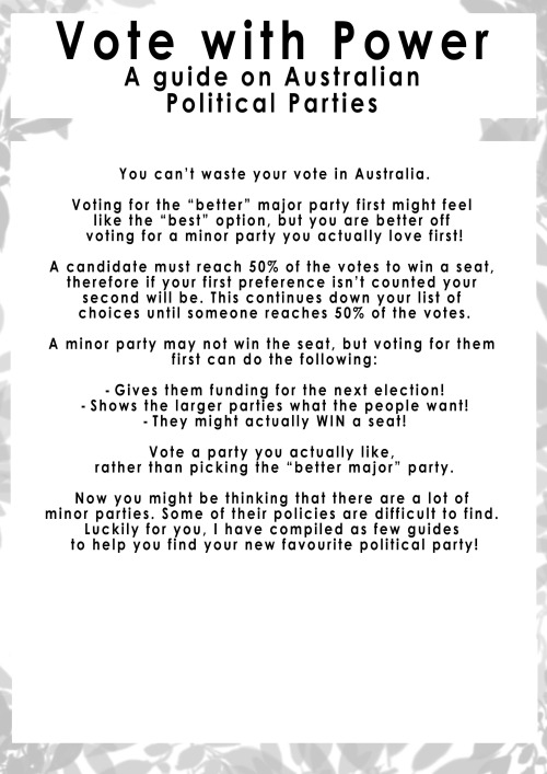 You Can't Waste Your Vote In Australia! And Voting A Minor Party First Gives Them Funding And Helps Our