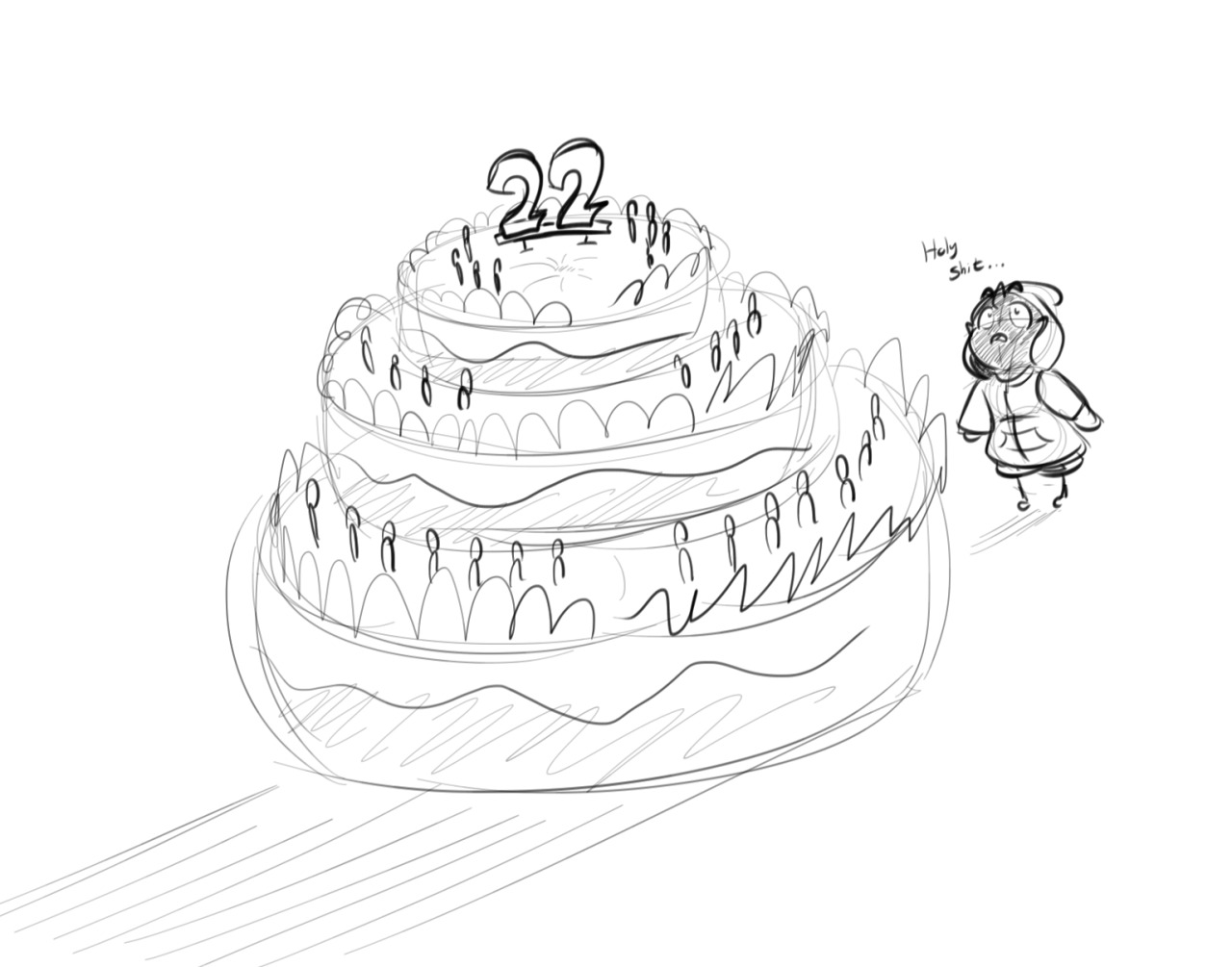 superlolian:  Late birthday pic for @thebuttdawg!He may not like the cake, but I