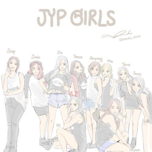 dynastywang8794: ▶ [Fanart] JYP Girls. (c)mewki_mimi