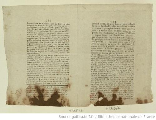 needsmoreresearch:Copies of L’Ami du Peuple stained with Marat’s blood.