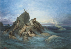 silenceforthesoul:  Gustave Doré - Les Oceanides Les Naiades de la mer, 1860s