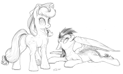 tsitra360:Sketched AJ and Dash, practicing