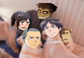 wallmariah:   sometimes i cry over all the sad and serious stuff on Attack on Titan and then the fandom is just usually this                     