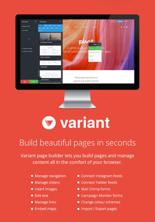 Pivot – Template with Variant Page Builder Pivot is a great website template for the Variant Page Builder.
Check out more about the Pivot template on WE AND THE COLOR or download it for low budget on ThemeForest.
Follow WE AND THE COLOR on:
Facebook...