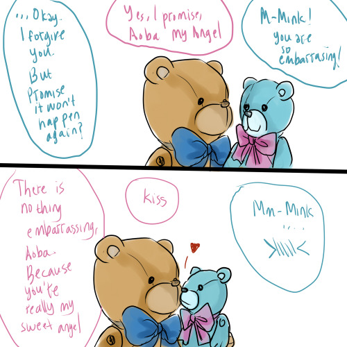 ayuuka: Sometimes Aoba will just use the Bears to say things to Mink implicitly. Good luck MInk.