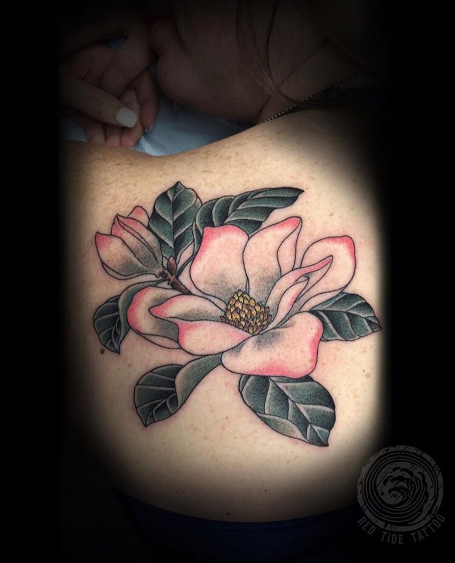 35 Lovely Magnolia Tattoo Designs  Amazing Tattoo Ideas  Skin color  tattoos Magnolia tattoo Dogwood tattoo