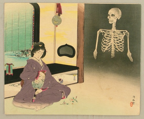 horrorjapan:Beauty and Skeleton Artist: Unknown　Year: 1895「Source」