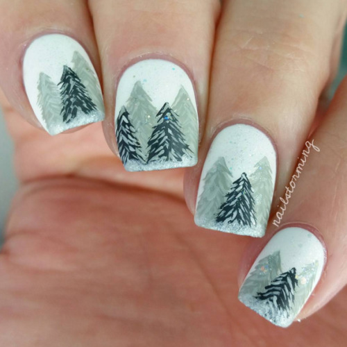 nailpornography - Snowy Trees 