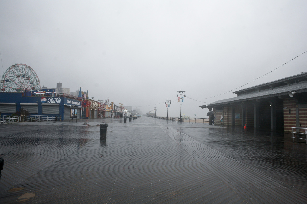 nyislike:  Coney Island on a rainy day after summer