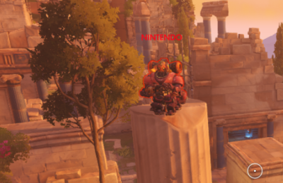 new meme: orisa sitting in places she shouldn’t be able to reach