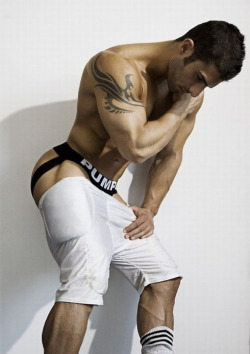 brentwalker092:  Jockstrapped ass modeling :).[Please visit/subscribe to our Youtube channel]