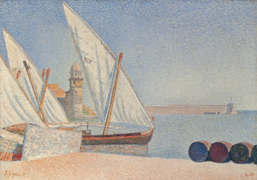 thunderstruck9:Paul Signac (French, 1863-1935), Collioure. Les Balancelles, 1887. Oil on canvas, 46.