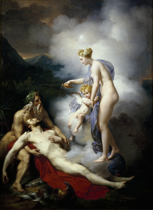 classical-beauty-of-the-past:  Merry-Joseph Blondel (France, Paris, 1781-1853)   Hecuba and Polyxena   Venus healing Aeneas 