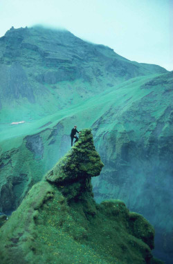 brutalgeneration:  Iceland - face at skogafoss 