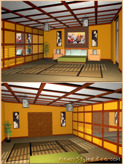 Now An Asian-Styled Bedroom For Your Asian-Styled Home! Thanks Richabri! A  Set Of