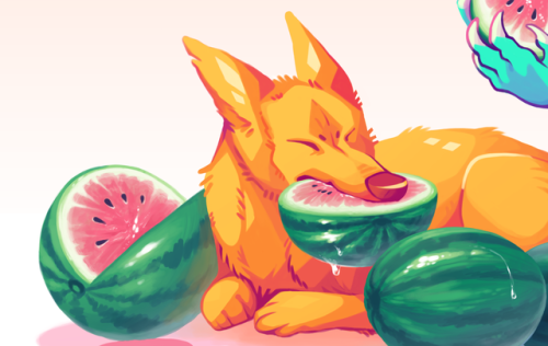 Sharing a watermelon with your friend, while waiting for summer&hellip; 
