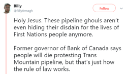 jessalrynn:  thejusticethatissocial: Canada was founded on the genocide and oppression of Indigenous people and anyone who thinks it has changed is fooling themselves. (via @BillyArmagh)  And here we thought Canada was better than the US. 