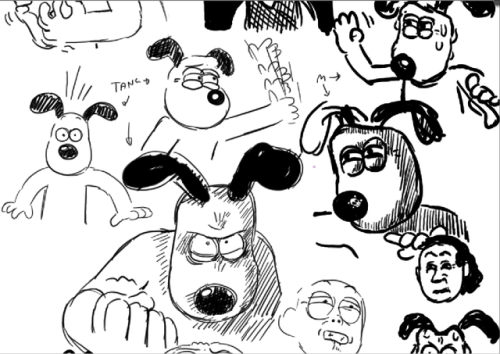 draw piling with my friend @somfunartdesign and we went on a long winded challenge to achieve on how to draw gromit with the expression of “so angry that he doesnt even know how to contain himself and doesnt know what he’ll do hes so fucking angry”
