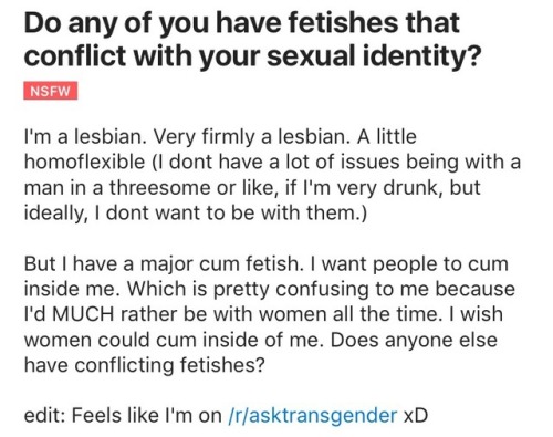 examples-of-autogynephiles: Example #45 Some examples of pseudobisexuality on r/actuallesbians. Tran