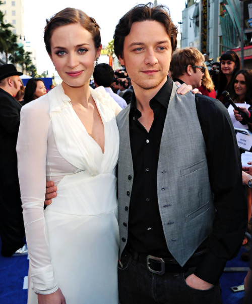 mcavoyclub - Actress Emily Blunt and actor James McAvoy arrive...