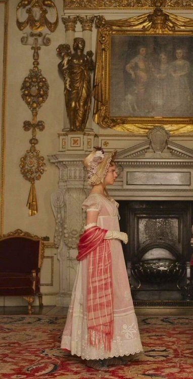 costumeloverz71: Emma Woodhouse (Anya Taylor Joy) Pink dress & scarf.. Emma (2020). Costume by A