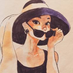 jisook86:  #inktober #girlsfromfilms #audreyhepburn