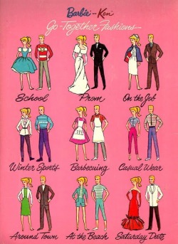 the-beautiful-world-of-barbie:  Barbie and Ken Go Together Fashions 