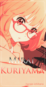 hanae-ichihara:    09. Pictures of Mirai Kuriyama [ Kyoukai No Kanata ]     