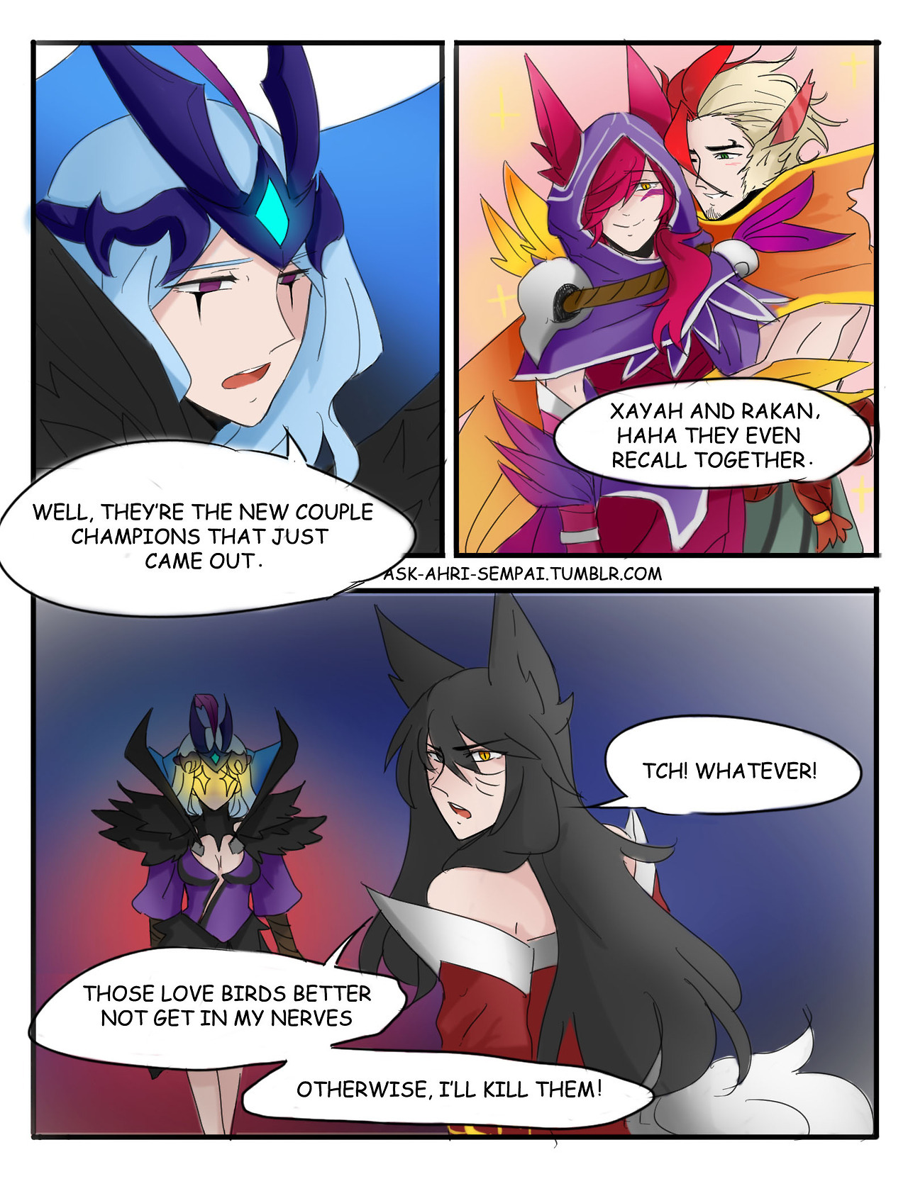 ask-ahri-sempai: ask-ahri-sempai:  “Awww…now this is a better love story.”