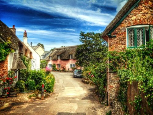 A Lane in Dunster…. by Jenny Parry