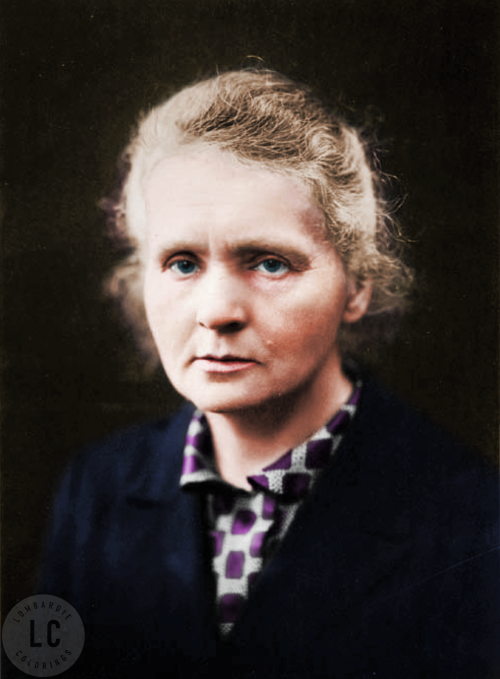 Marie Curie.Photographed by Henri Manuel, c. 1920.Colored by Lombardie Colorings.___________________