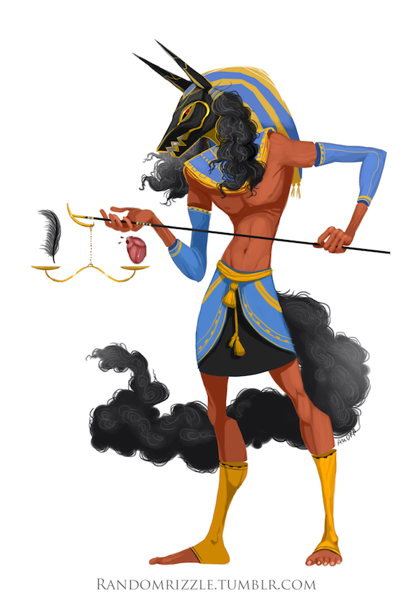 randomrizzle:  The sketchdailies subject on twitter today was Anubis. Couldn’t