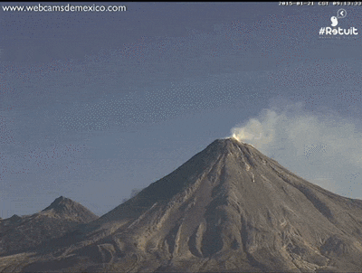 miexesunameme:  Volcán de Colima (México)21 de enero de 2015
