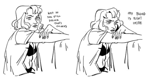 hattersarts: vals a repressed lesbian vampire you have to cut her some slack and spell it out for he