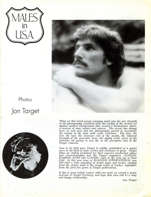 From MALES USA (1979) photo by Jon Target Model is Tom Jerome