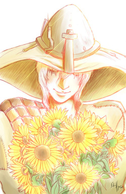 Eikuuhyoart:  The Cole Picture I Was Working On Is Done!! I Had Colored The Sunflowers