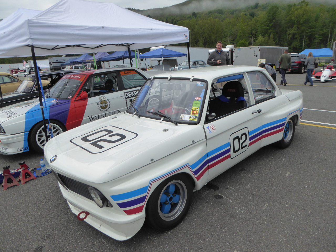 This retro-looking BMW 2002 was one of my favorite competition cars at Lime Rock Historic Festival 2021. #classic#custom#race#car#cars#auto#car show#bmw#2002#widebody#lime rock