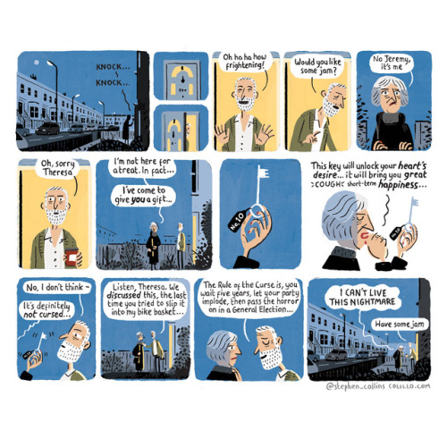 stephen-collins:THE RULE OF THE CURSE: my Guardian comic from Saturday. More here: www.thegu