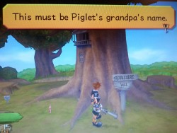 darkwingsnark:  theonlyconstants:  Sora… how the HELL did you even come to this conclusion?   Because it was a reference to the books? Piglet mentions that it is his grandfather’s name. (Short for Trespassers William) 