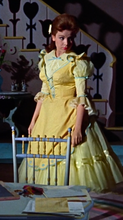 Mary Quite Contrary (Annette Funicello) Yellow Dress.. Babes In Toyland (1961).. Costume By Bill Thomas.