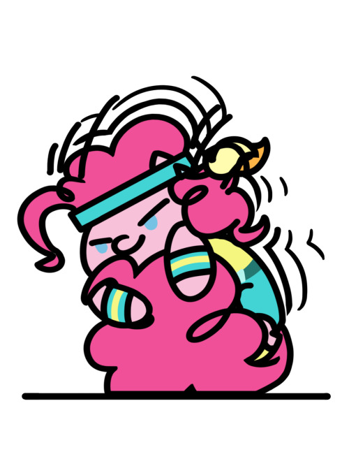 flutterluv:Pinkie Pie rolling through Ponyville. This is how you workout? Okay. Getting myself ready for the Artist Training Ground. I hope I stay on time.xp