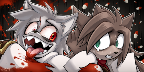  “Twin brothers; Forever linked. Forever doomed.”Joint Icon commission for LordLaret on Twitter!——–[