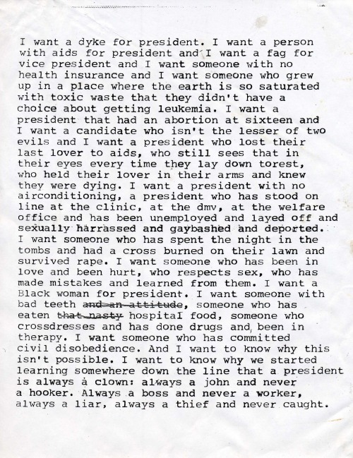 Zoe Leonard, I Want a President, 1992