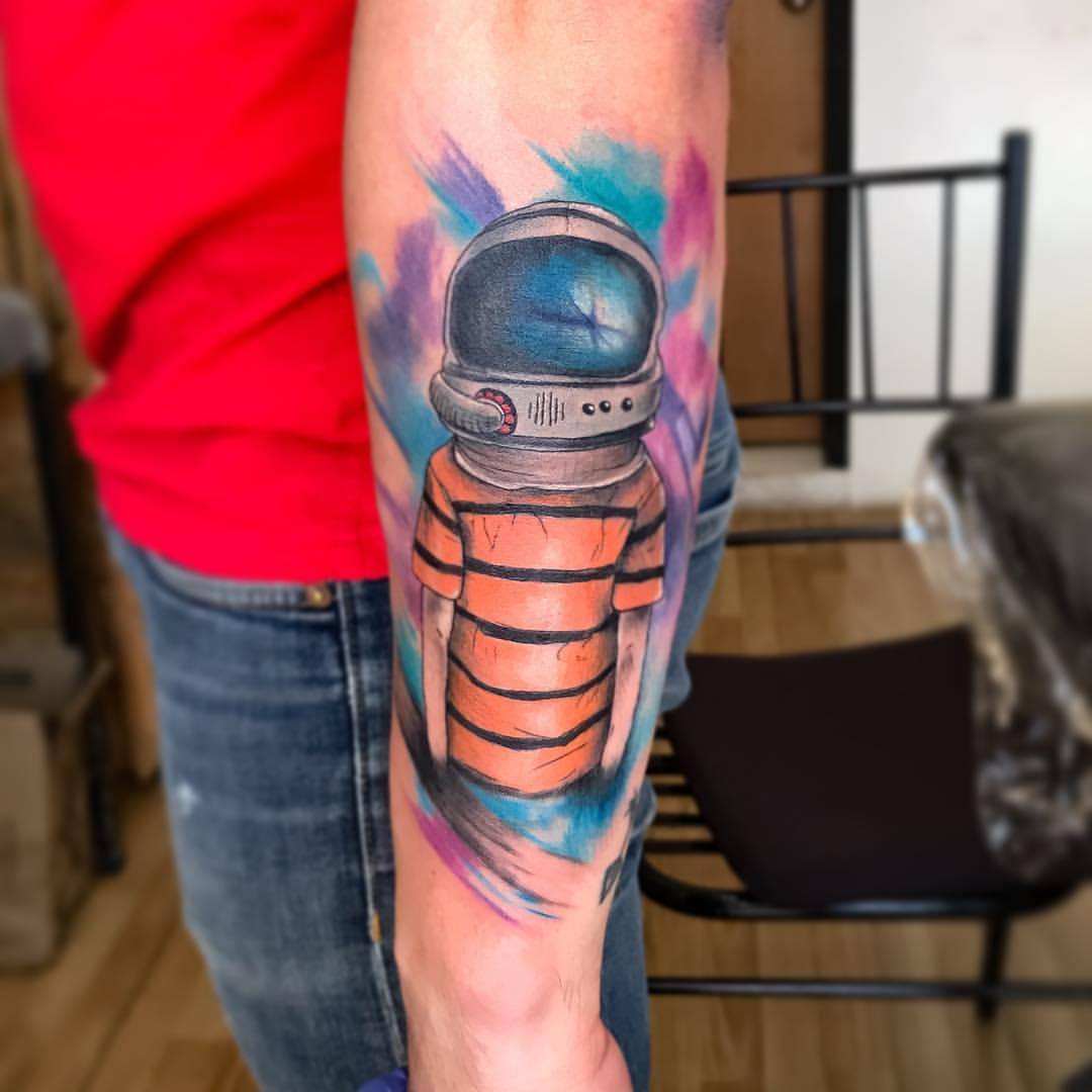 💀✖️tatuaje de niño astronauta inspirado en la película #wonder espero les