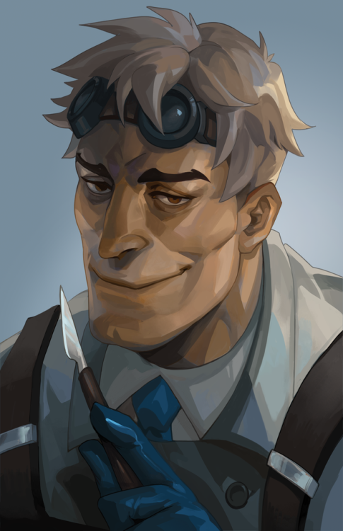 Portrait commission for @fuckinghardhat for their BLU medic this...