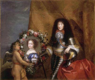 Monsieur with his favorite daughter Marie Louise - Pierre Mignard